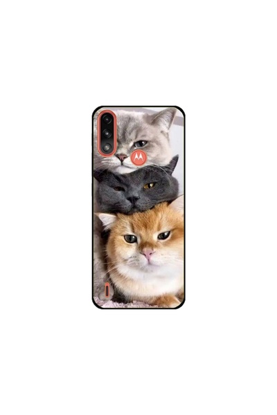 Atlas Προσαρμοσμένος τύπος θήκης Motorola Moto E7 Power, Γάτες, , S1D1M0116