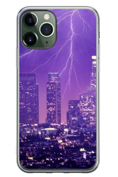 Atlas Husa personalizata tip carcasa Apple iPhone 12 Pro, Purple Lightning, ,...
