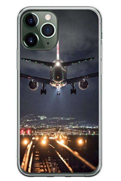 Atlas Husa personalizata tip carcasa Apple iPhone 11 Pro Max, Airplane Landin...