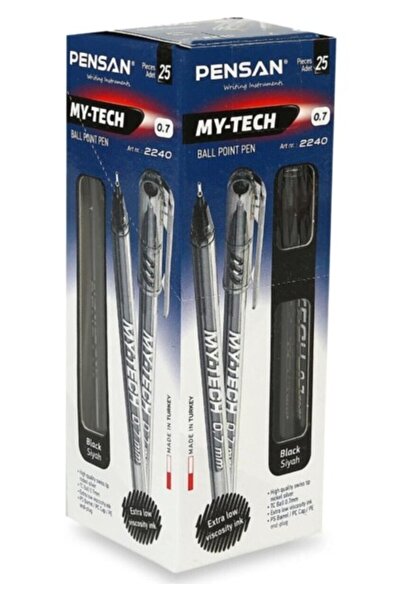 Pensan My-Tech 0.7 Pen 25 Pack Black