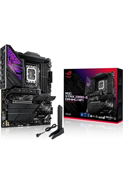 ASUS ROG Strix Z890-E Motherboard with Intel ATX Socket, ASUS, DDR5 Slot, PCIe 5.0 Port, GPU, Dual M.7 Sl