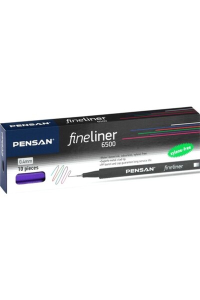Pensan 6500 Xylene Free Fineliner Siyah
