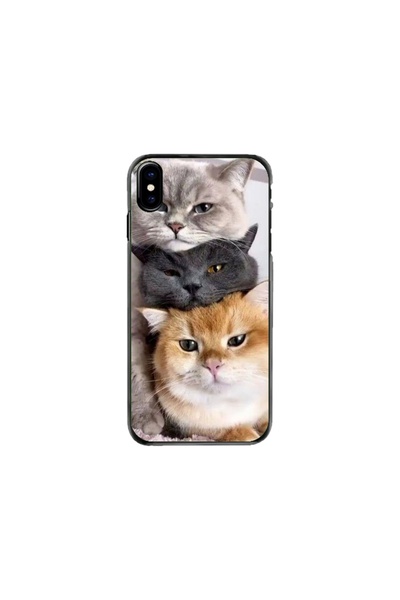 Atlas Εξατομικευμένη θήκη τύπου Apple iPhone XS, Γάτες, , S1D1M0116