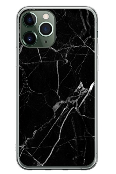 Atlas Husa personalizata tip carcasa Apple iPhone 11 Pro Max, Black Marble, ,...
