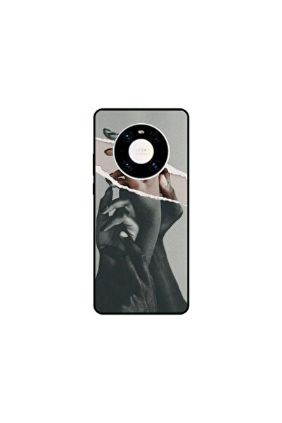 Atlas Husa personalizata tip carcasa Huawei Mate 40 Pro, Black and White Hand...