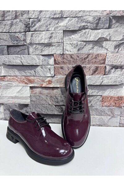 Parıltı Women's Stylish Lace-Up Thick Sole Loafer Shoes