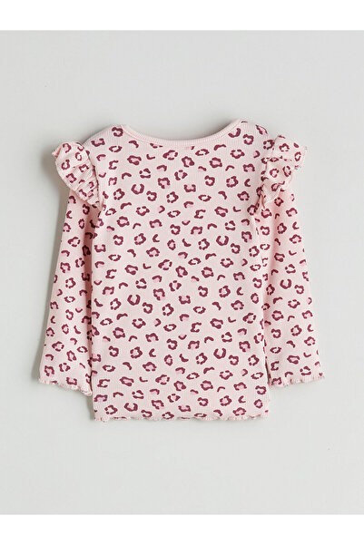 LC Waikiki Yeni Sezon Bisiklet Yaka Baskılı Kız Bebek Pijama Takımı