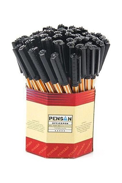 Pensan مجموعة أقلام حبر جاف سوداء من أوفيسبن 1010، مكونة من 10 قطع