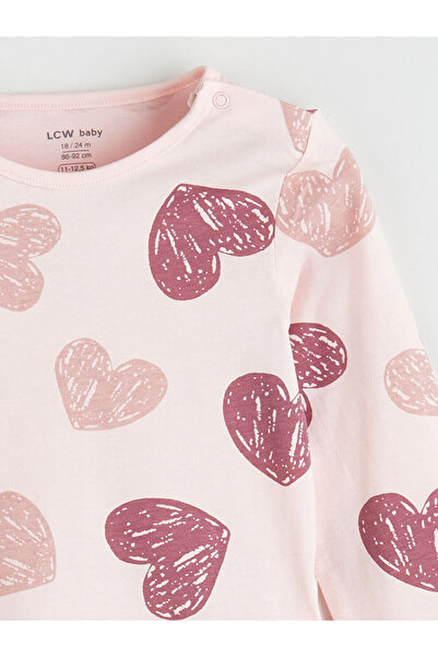 LC Waikiki Heart Patterned Baby Girl Pajama Set (W5)