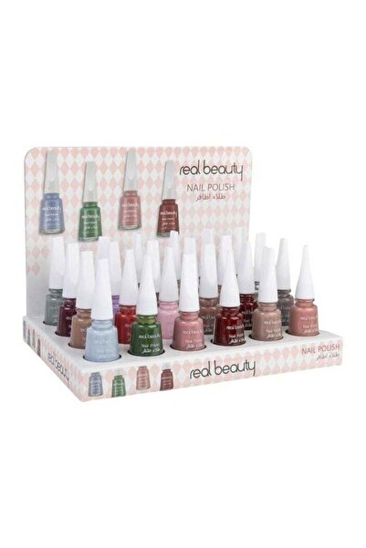 real beauty مجموعة طلاء أظافر 24 لونًا فاخرًا