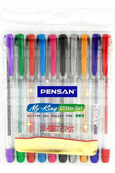 Pensan 10 Renk Simli Gel Set