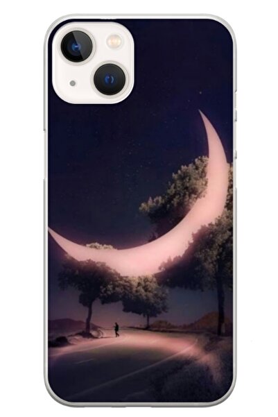 Atlas Husa personalizata tip carcasa Apple iPhone 13 Mini, Moon in the Trees,...