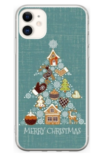 Atlas Персонализиран калъф за Apple iPhone 12 Mini, Весела Коледа 1, S1D1M0056