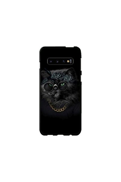 Atlas Εξατομικευμένη θήκη τύπου Samsung Galaxy S10 Plus, Black Cat 4, , S1D1M...