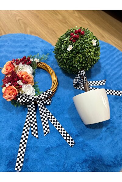 Marrone Rose Door Ornament Top Boxwood Door Front Ornaments Decor Products Home Gift