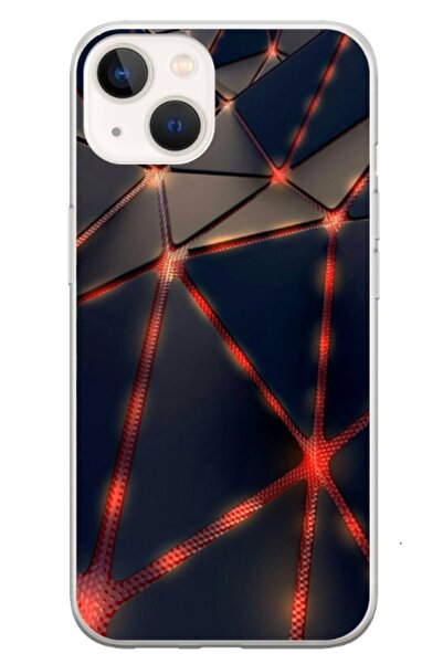 Atlas Husa personalizata tip carcasa Apple iPhone 14, Lava Triangles, , S1D1M...