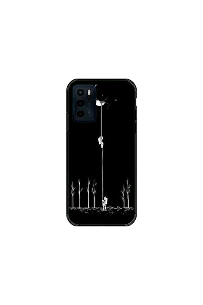 Atlas Husa personalizata tip carcasa Motorola Moto E32s, Climbing to the Moon...