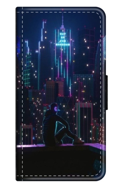 Atlas Husa personalizata tip carte Xiaomi Redmi Note 8 Pro, Neon City, , S1D1...