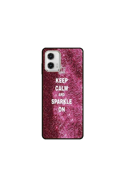 Atlas Husa personalizata tip carcasa Motorola Moto E22s, Keep Calm and Sparkl...