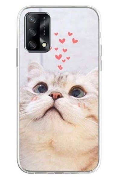 Atlas Μαλακή θήκη από σιλικόνη, συμβατή με Oppo A55 5G, Love cat
