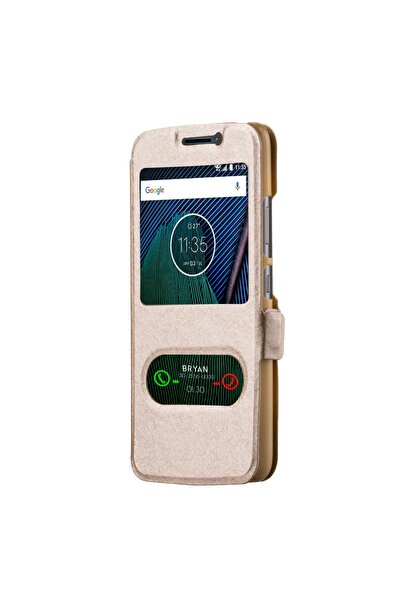 Atlas Husa MOTOROLA Moto G5 - Smart Luxury Window (Auriu)
