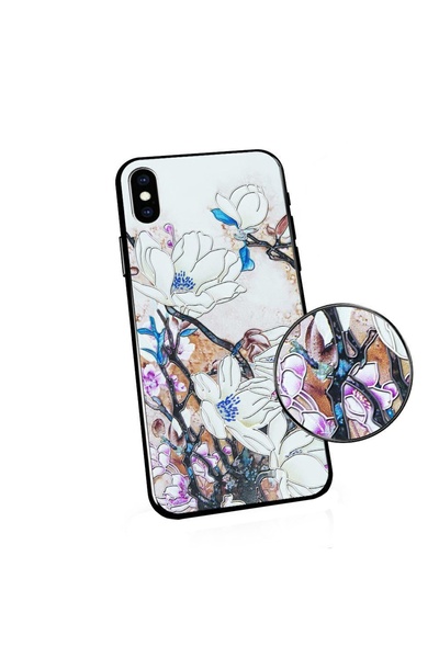 Atlas Husa SAMSUNG Galaxy A21s - Λουλούδια 3D (Alb)