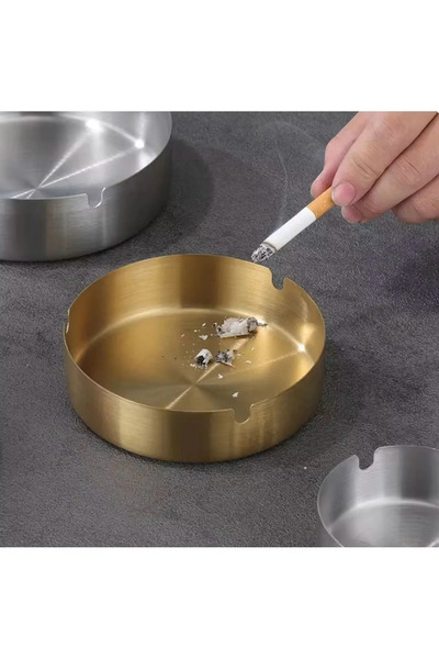 mucit home Χρυσός τασάκι & Ασημένιος επιμεταλλωμένος με 100% τιτάνιο