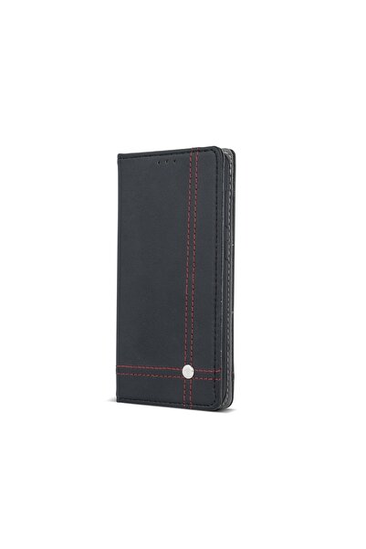 Atlas Θήκη SAMSUNG Galaxy J3 2016 - Leather Focus TSS, Μαύρη με Κόκκινο