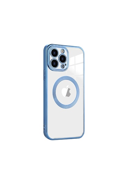 Atlas Husa HQ MagSure compatibila cu Apple iPhone 14 Pro Max, Albastru Deschi...