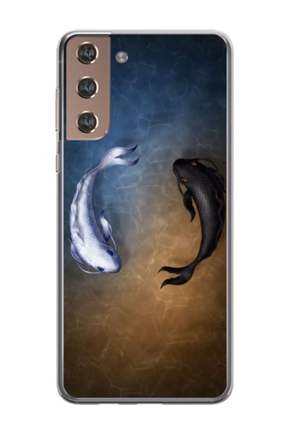 Atlas Προσωποποιημένη θήκη Samsung Galaxy S24, Ying and Yang Fish, S1D1M0390