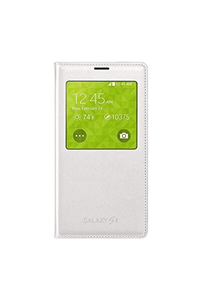 Atlas Husa Originala SAMSUNG Galaxy S5 - S-View Cover (Alb)