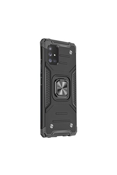 Atlas Husa pentru SAMSUNG Galaxy A12 - Ring Armor (Negru) FORCELL