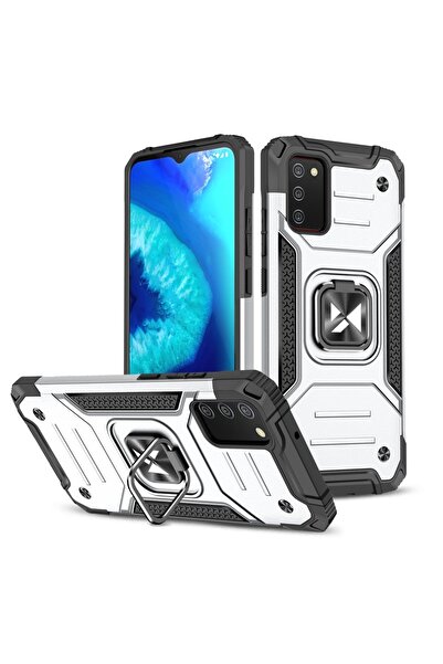 Atlas Husa pentru SAMSUNG Galaxy A02s - Ring Armor (Argintiu) Wozinsky