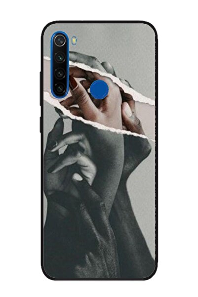 Atlas Προσαρμοσμένος τύπος θήκης Xiaomi Redmi Note 8T, Μαύρα και Λευκά Χέρια,...