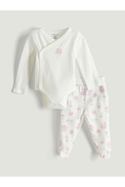 LC Waikiki Çiçekli Kız Bebek Hastane Çıkış Seti