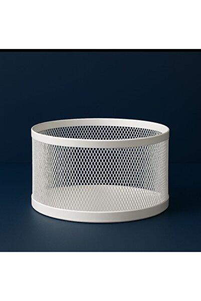 VENON Coș metalic Elis alb 30 cm x 15 cm Coș metalic pentru ceapă, cartofi, usturoi, organizare pentru bucătărie și balcon