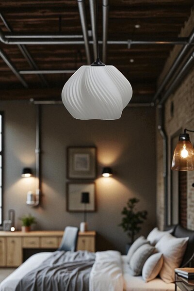 Dropcek eticaret Vintage Dekoratif Bohem Vegan 3d Sarkıt Tekli Avize Oturma O...