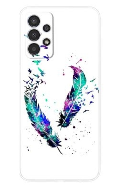 Atlas Θήκη σιλικόνης συμβατή με Samsung A53 5G, Feathers