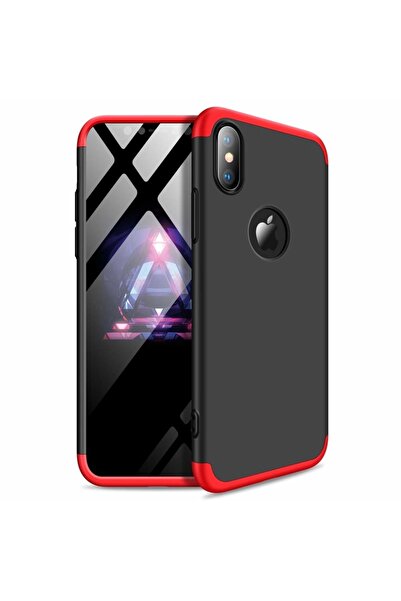 Atlas Husa APPLE iPhone XS Max - GKK 360 Full Cover (Negru/Rosu)