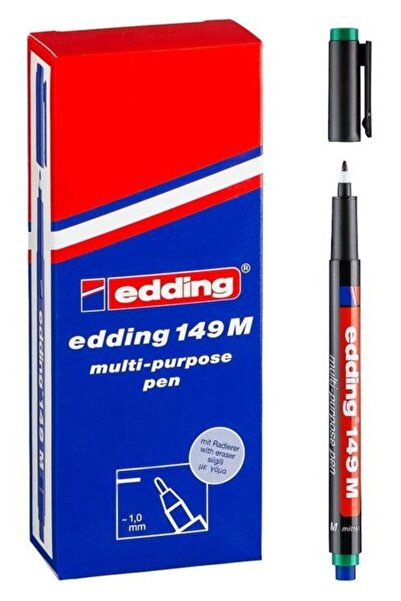 Edding 149 m Multi-Purpose Permanent Marker (Erasable Acetate Marker) Green Box of 10