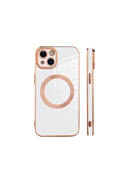Atlas Husa HQ MagSure compatibila cu Apple iPhone 13 Pro, Rose Gold, incarcar...