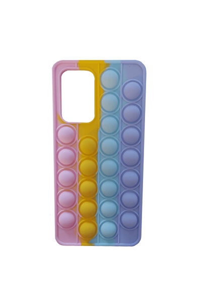 Atlas Калъф тип тефтер за SAMSUNG Galaxy S20 FE - TPU Pop-It (многоцветен розов)