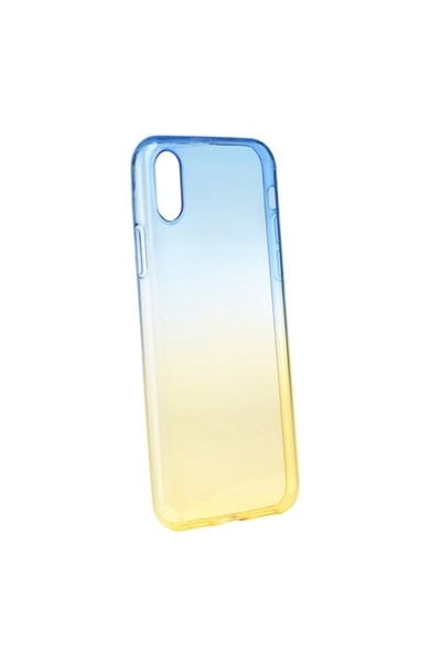 Atlas Husa Pentru APPLE iPhone X - Gradient TSS, Albastru/Auriu