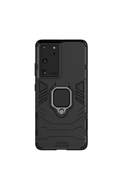 Atlas Husa pentru SAMSUNG Galaxy S21 Ultra - Ring Armor (Negru)