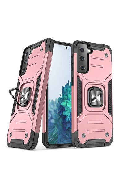 Atlas Husa pentru SAMSUNG Galaxy S21 - Ring Armor (Roz) Wozinsky