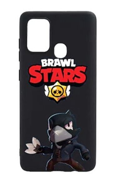 Atlas Husa Silicon Brawl Stars Crow, compatibila cu Motorola Moto G60, rezistenta la uzura, anti-alunecare