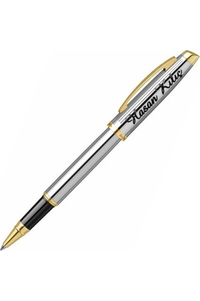 Scrikss Isme Özel Roller Kalem Altın Kaplama Gold Krom