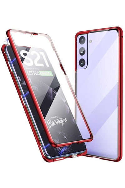 Atlas Husa pentru SAMSUNG Galaxy S21 - 360 Grade Magnetic (Rosu)