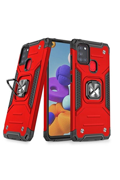 Atlas Husa SAMSUNG Galaxy A21s - Ring Armor (Rosu) Wozinsky