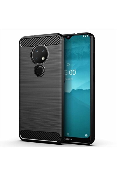 Atlas Калъф за NOKIA 7.2 / 6.2 - Луксозен карбонов TSS, Черен